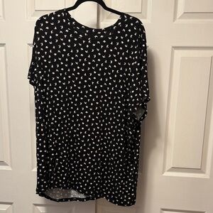 torrid Gray Knit Top with White Bird Print